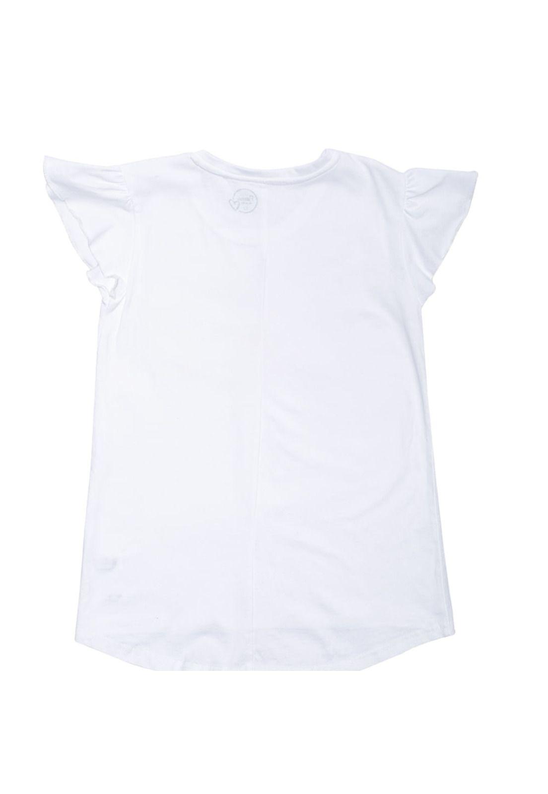Polera Manga Corta Niña Blanco Pillin-2