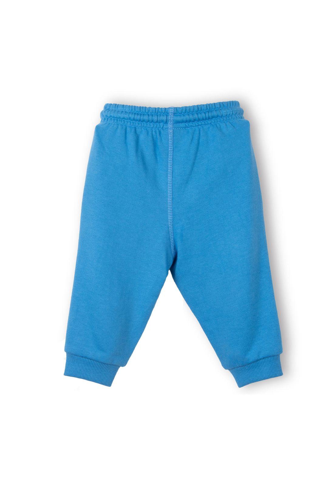 Pantalón Buzo Bebé Niño Rib Bolsillos Azul Pillin-1