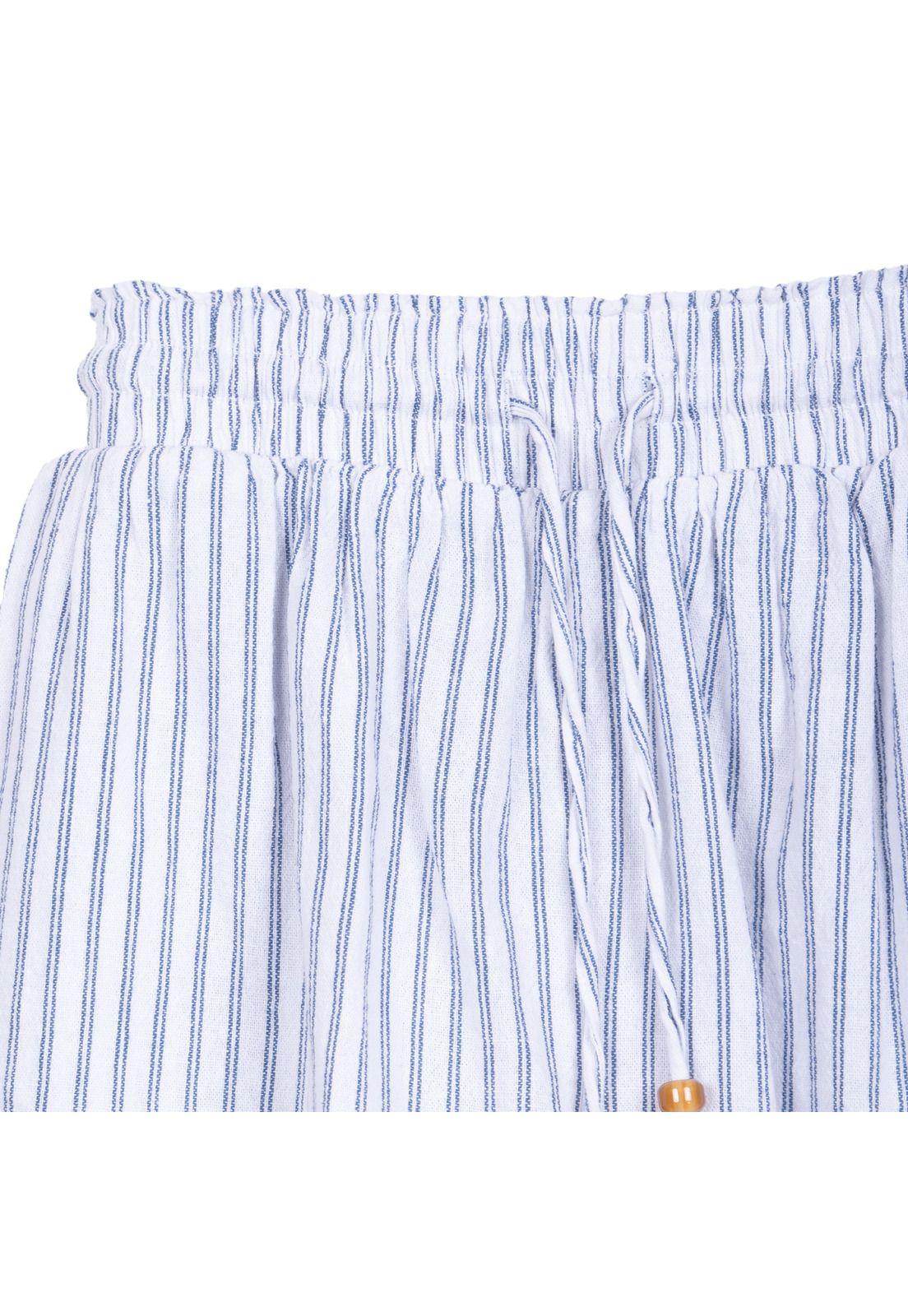 Short Niña Cintura Elasticada Rayas Azul Pillin-2