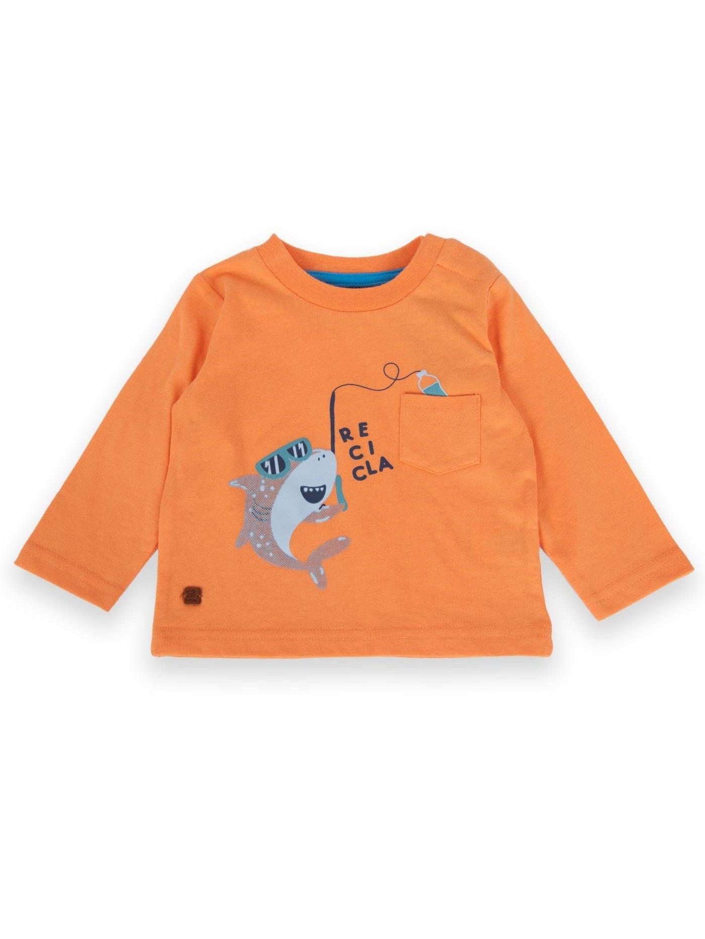Polera Bebé Niño Naranja Pillin-0