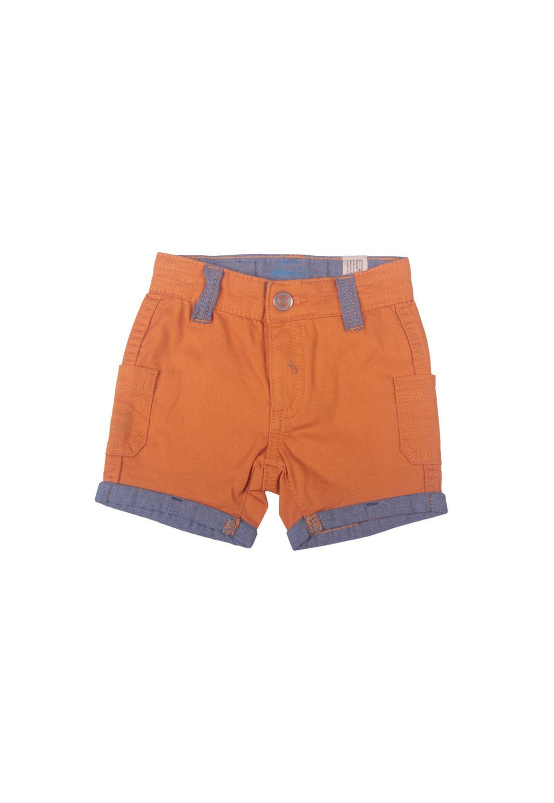 Bermuda Bebe Niño Naranja Pillin-1