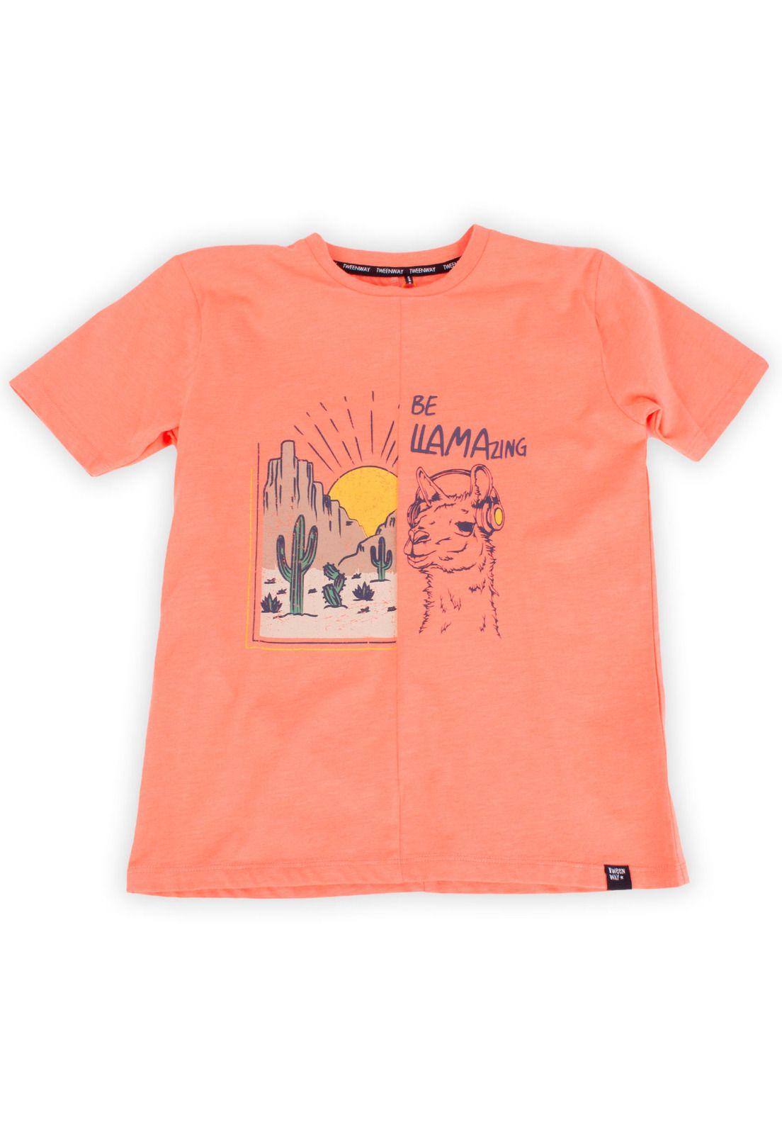 Polera Niño Naranja Pillin-0