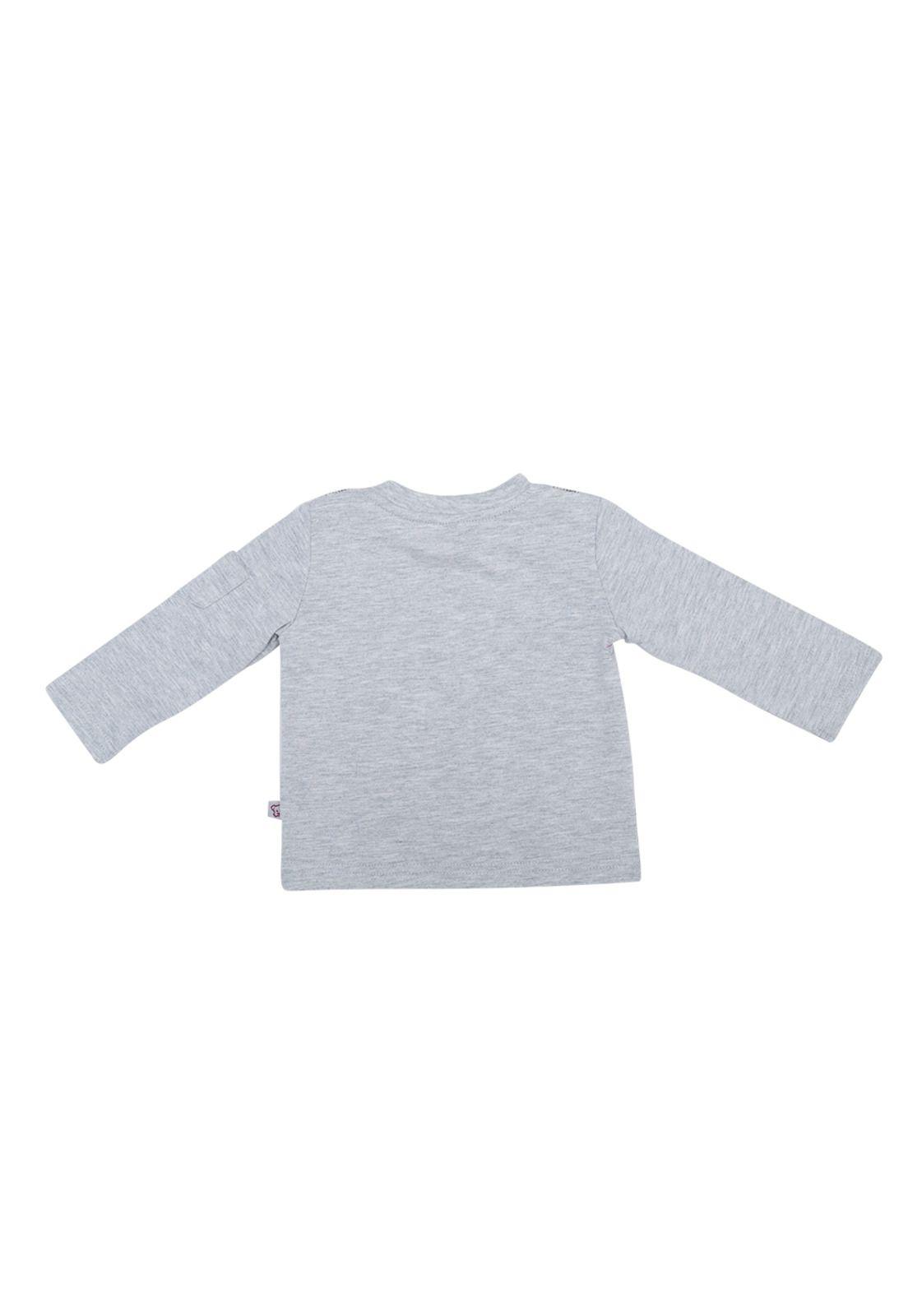 Polera Bebé Niño Gris Claro Pillin-1