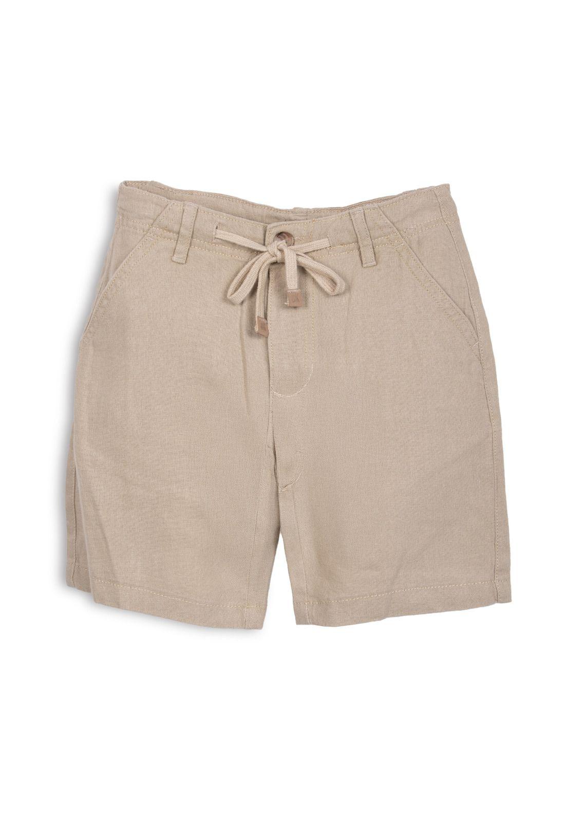 Bermuda Niño Lino Beige Pillin-0