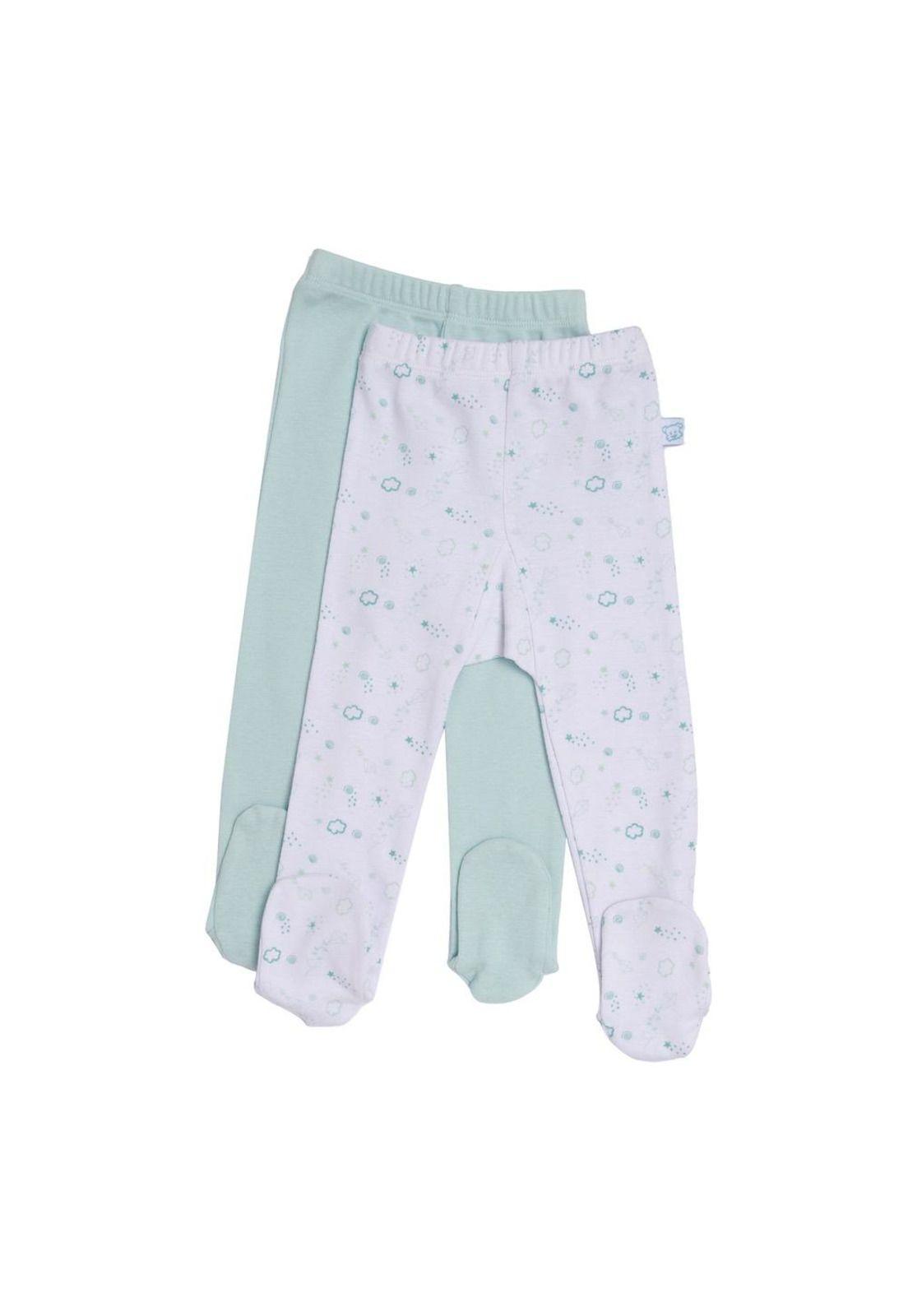 Pack 2 Panty Bebé Algodón Verano Niño Celeste-0