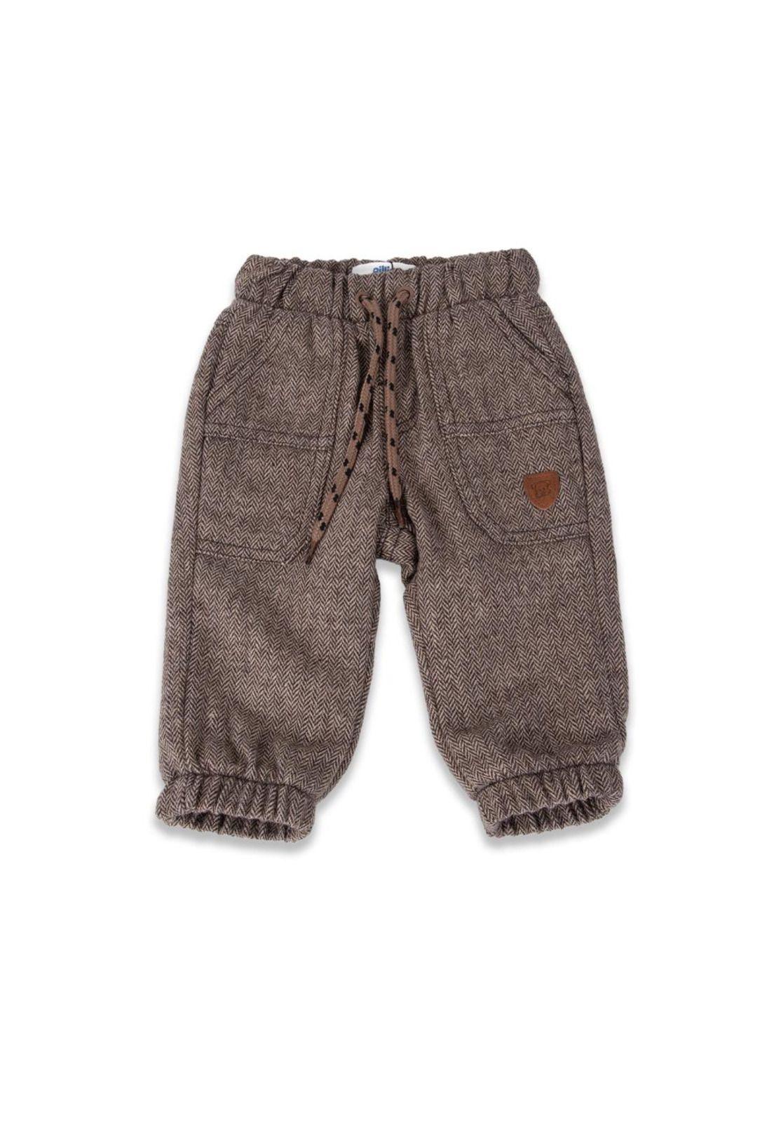 Pantalón Bebé Niño Café Pillin-0