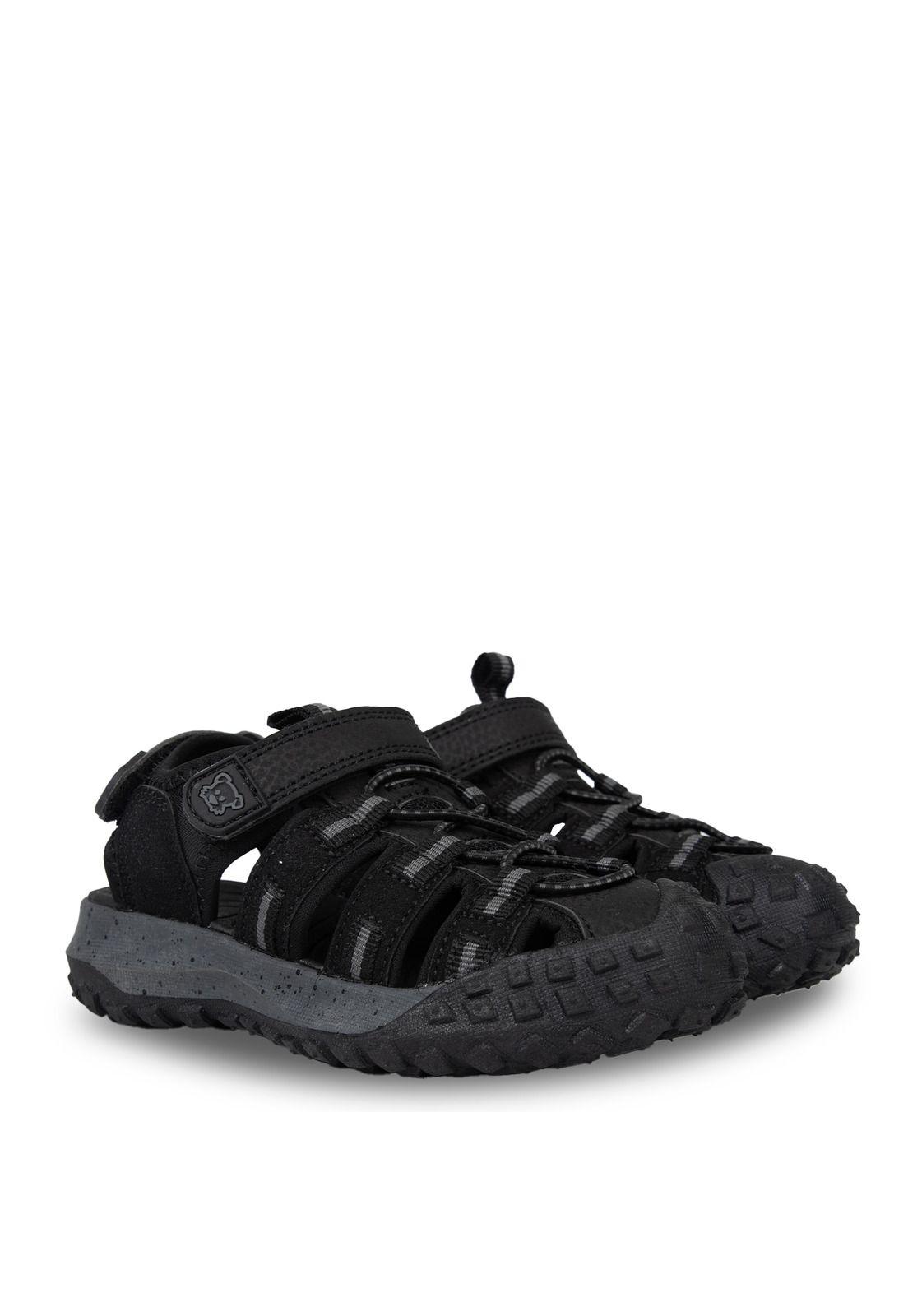 Sandalia Outdoor Niño Cerrada con Velcro Negro Pillin-0