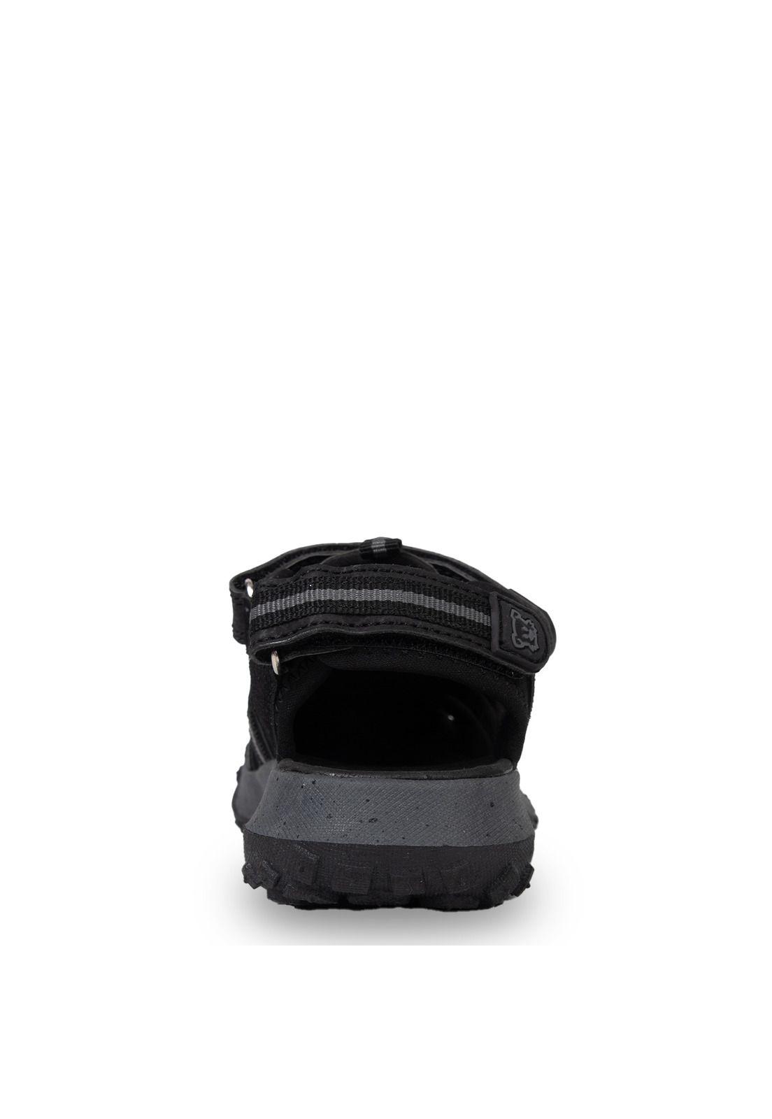 Sandalia Outdoor Niño Cerrada con Velcro Negro Pillin-2