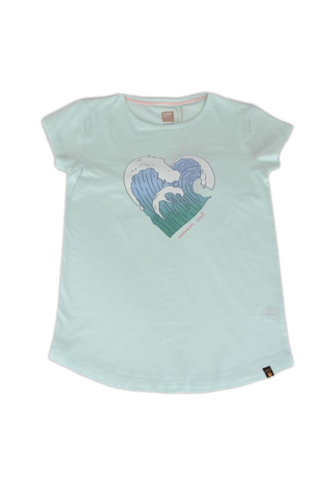 Polera Manga Corta Niña Verde Pillin-1