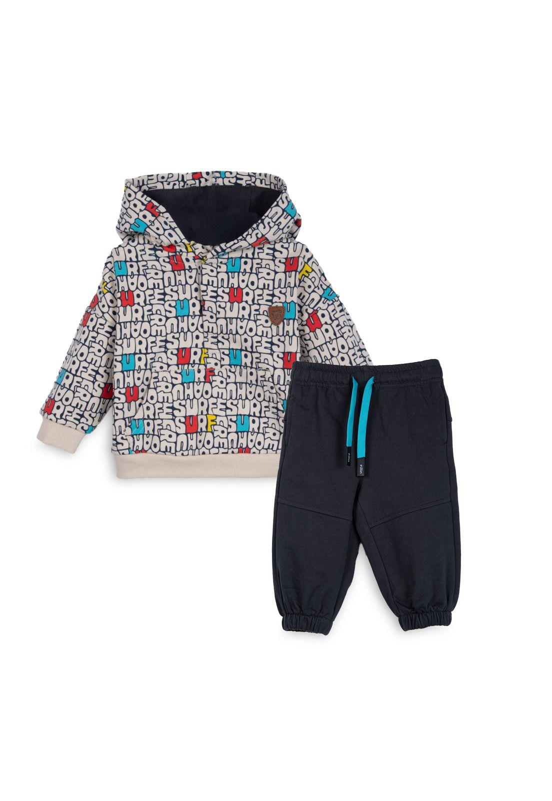 Buzo Bebé Niño con Capucha Full Estampado Arena Pillin-0