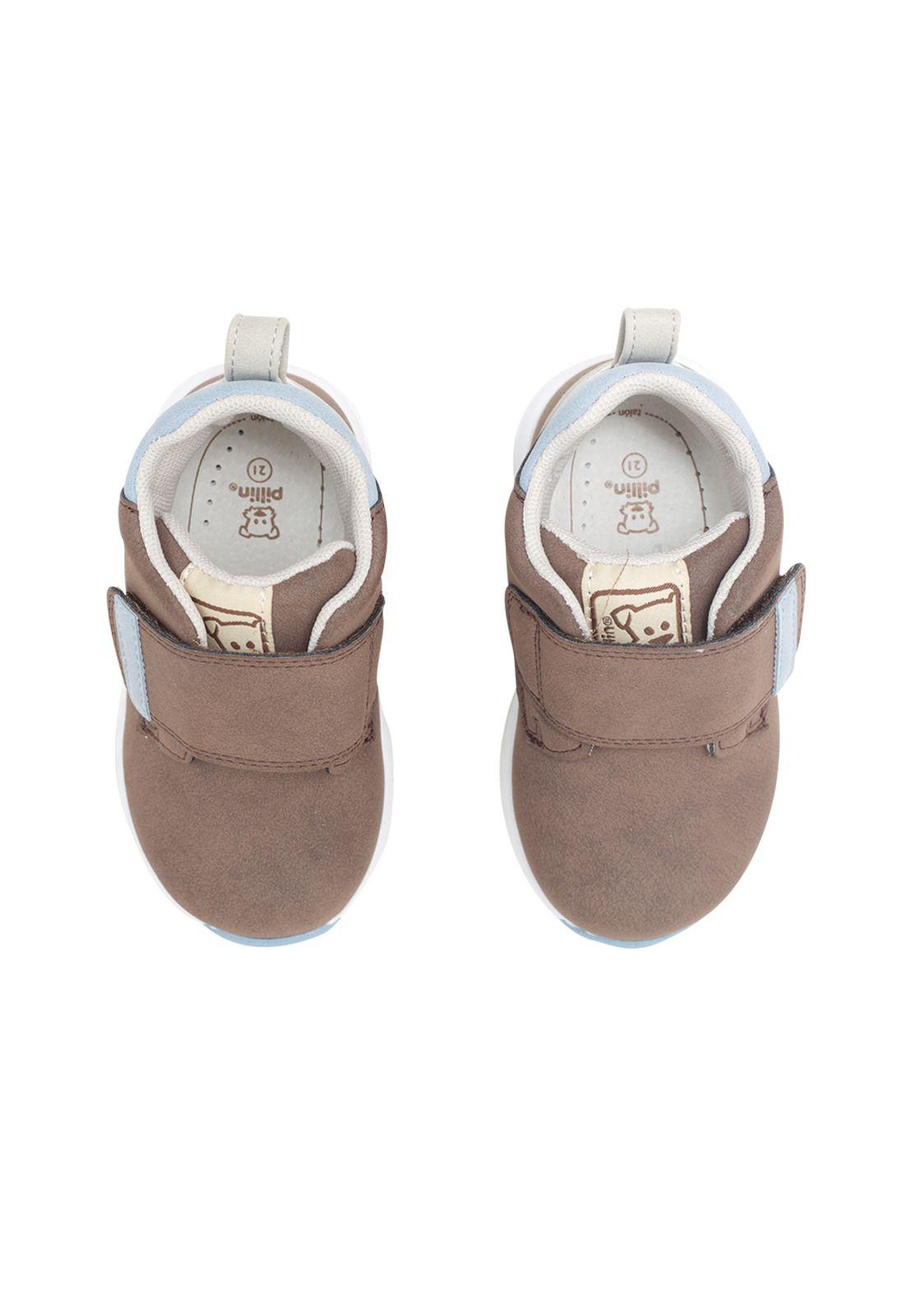 Botín Bebé Niño Café Pillin-1