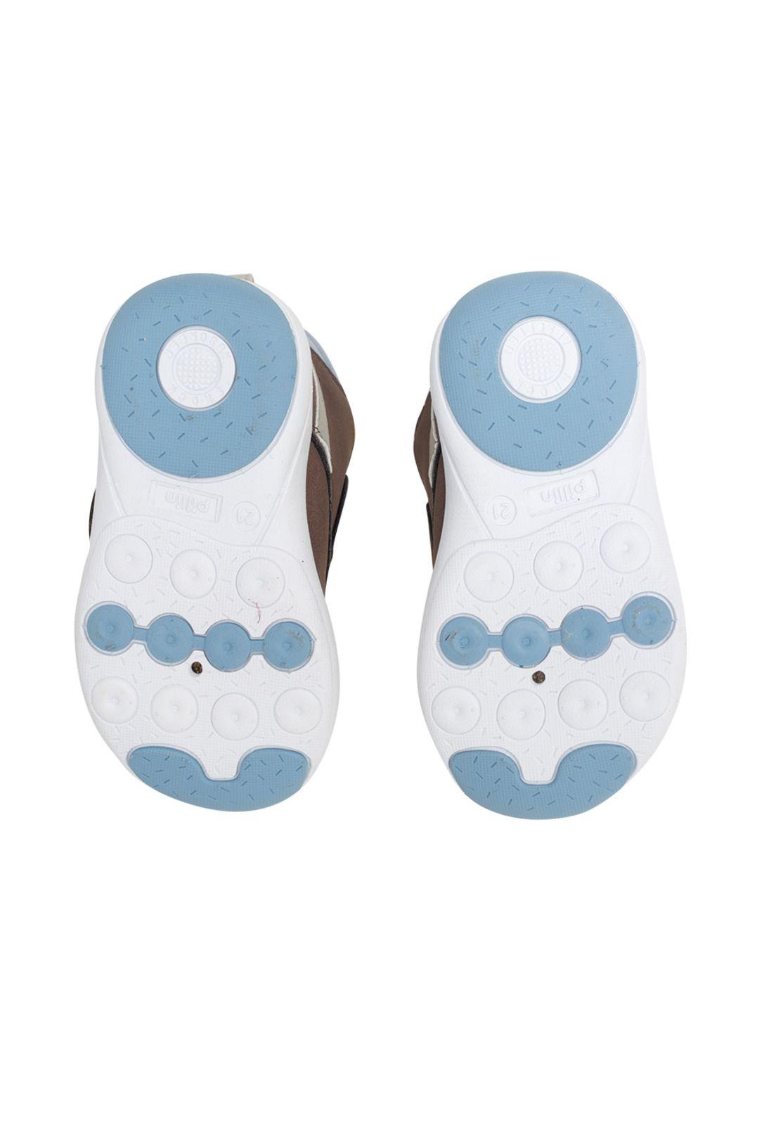 Botín Bebé Niño Café Pillin-2