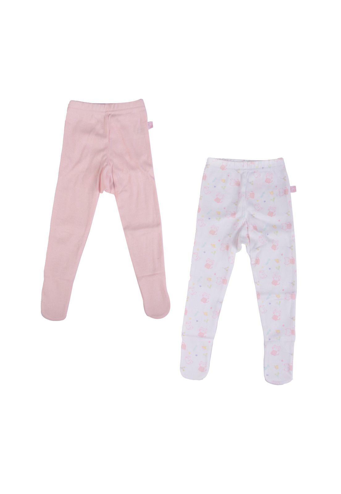 Set 2 Pzas Panty Bebe Niña Multicolor Pillin-0