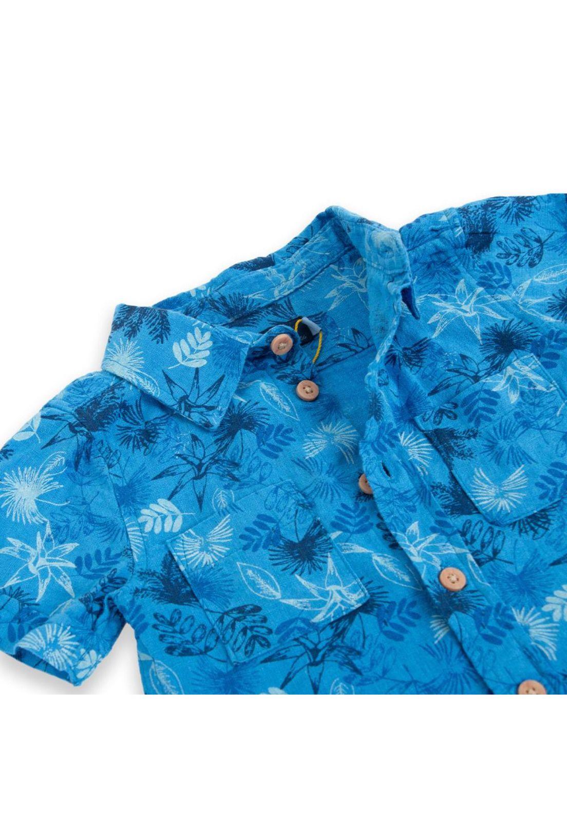 Camisa Bebé Niño Azul Pillin-1