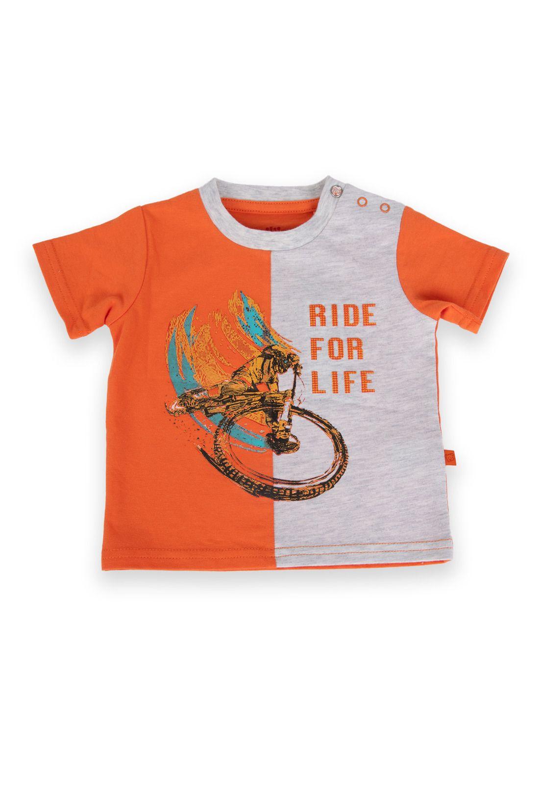 Polera Bebé Niño Naranja Pillin-0