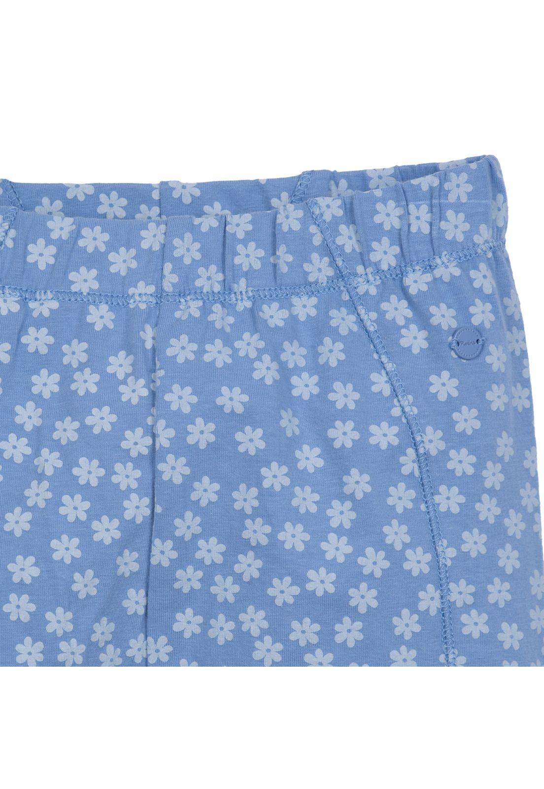 Calza Corta Niña Estampado Floral Jacinto Pillin-2