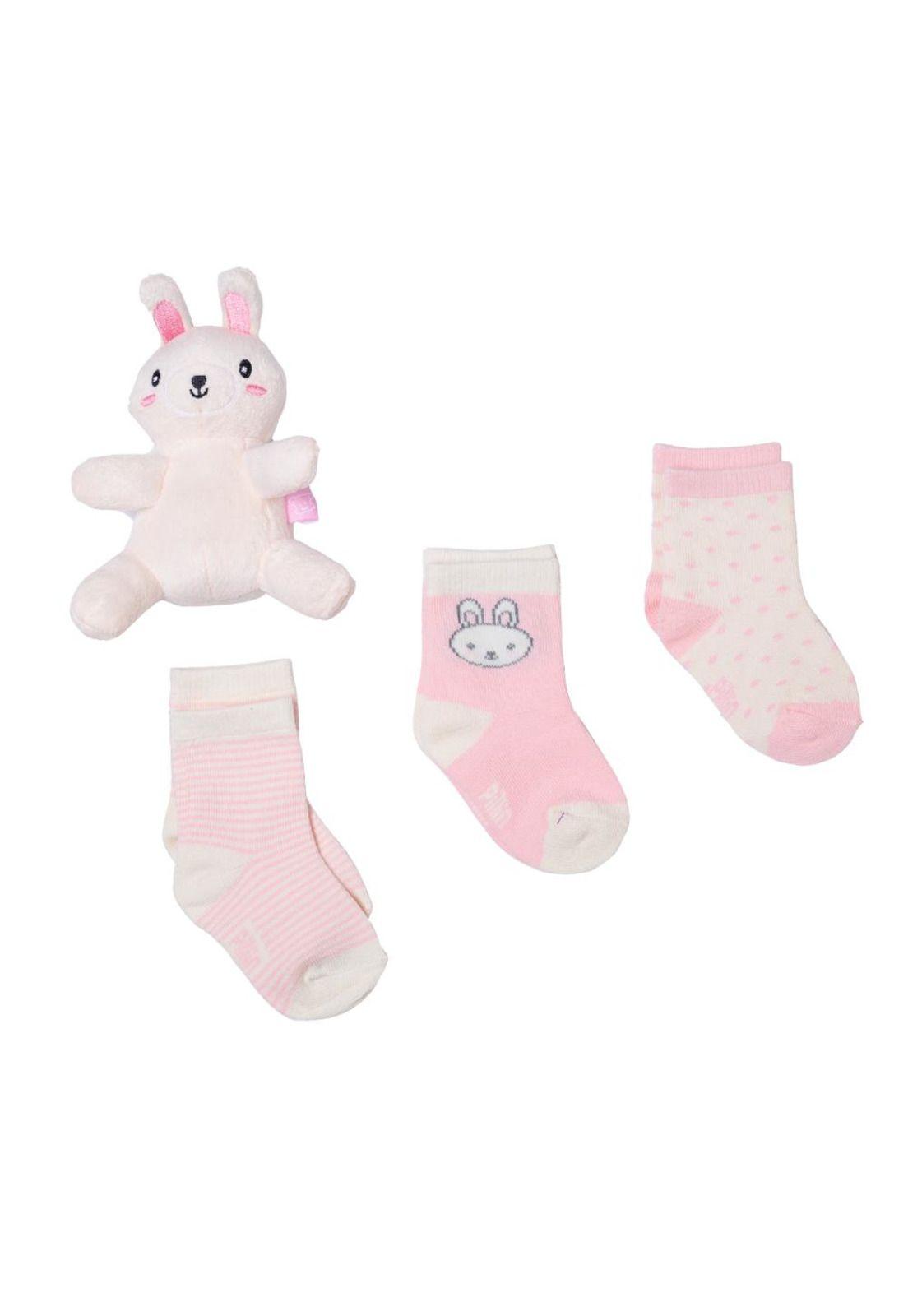 Peluche Coneja Niña Rosado Pillin-0