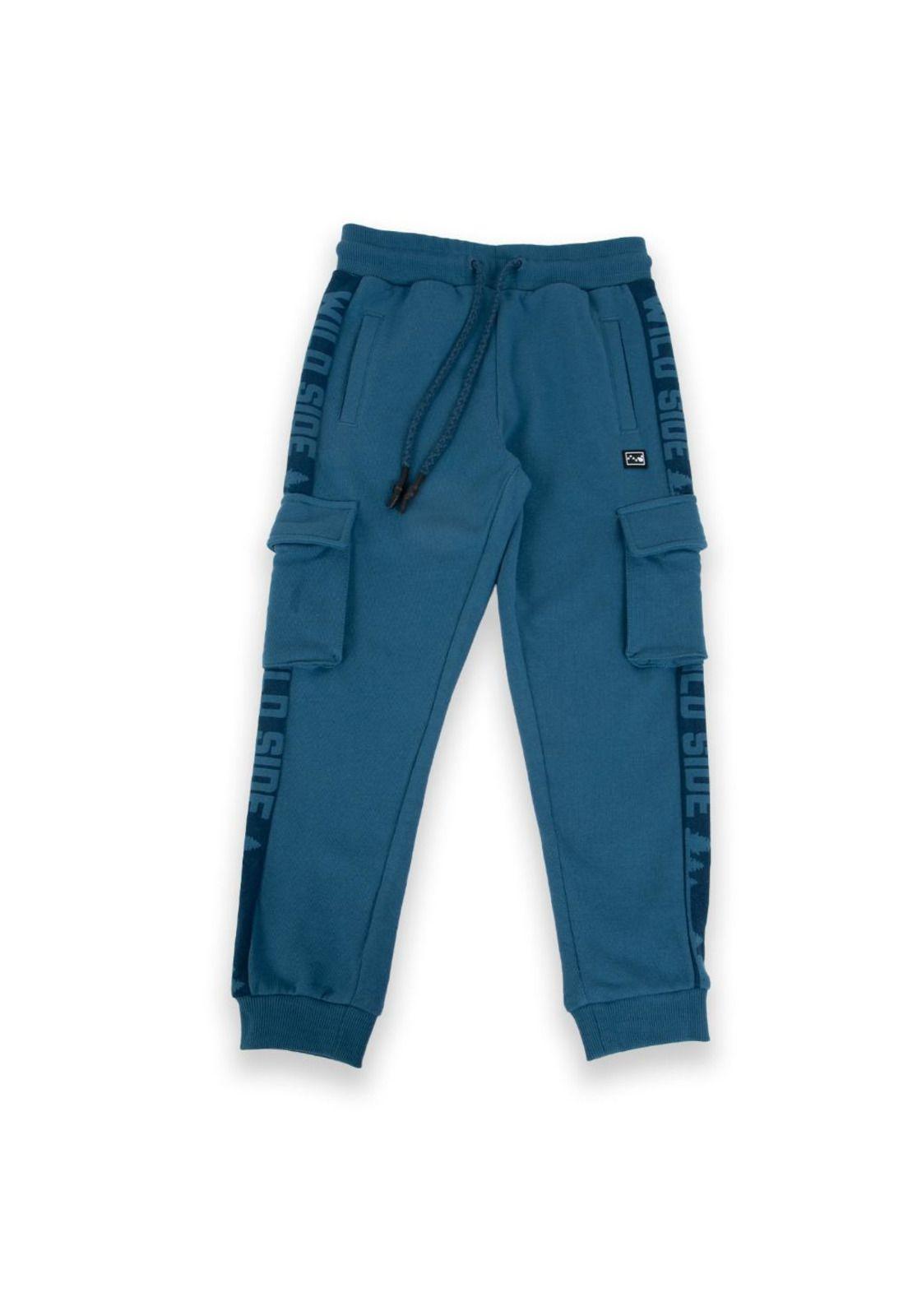 Pantalón Buzo Niño Azul petróleo Pillin-0