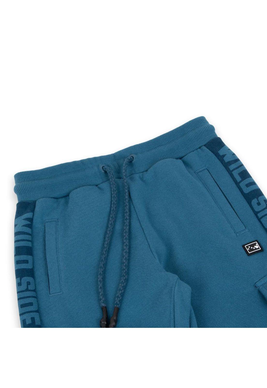 Pantalón Buzo Niño Azul petróleo Pillin-1