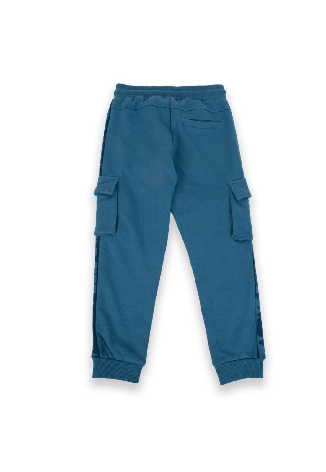 Pantalón Buzo Niño Azul petróleo Pillin-2