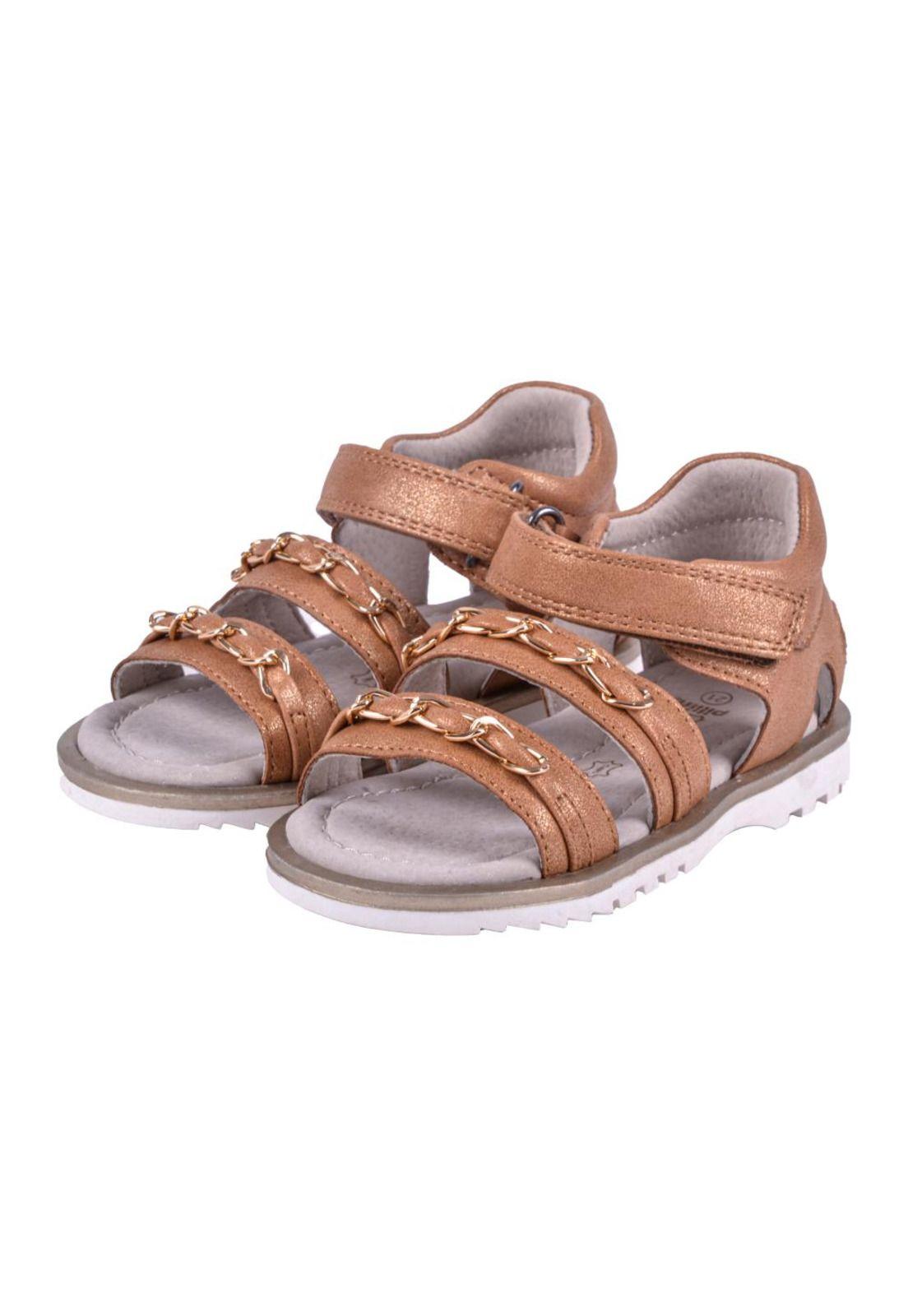 Sandalias Bebe Niña Café Pillin-0