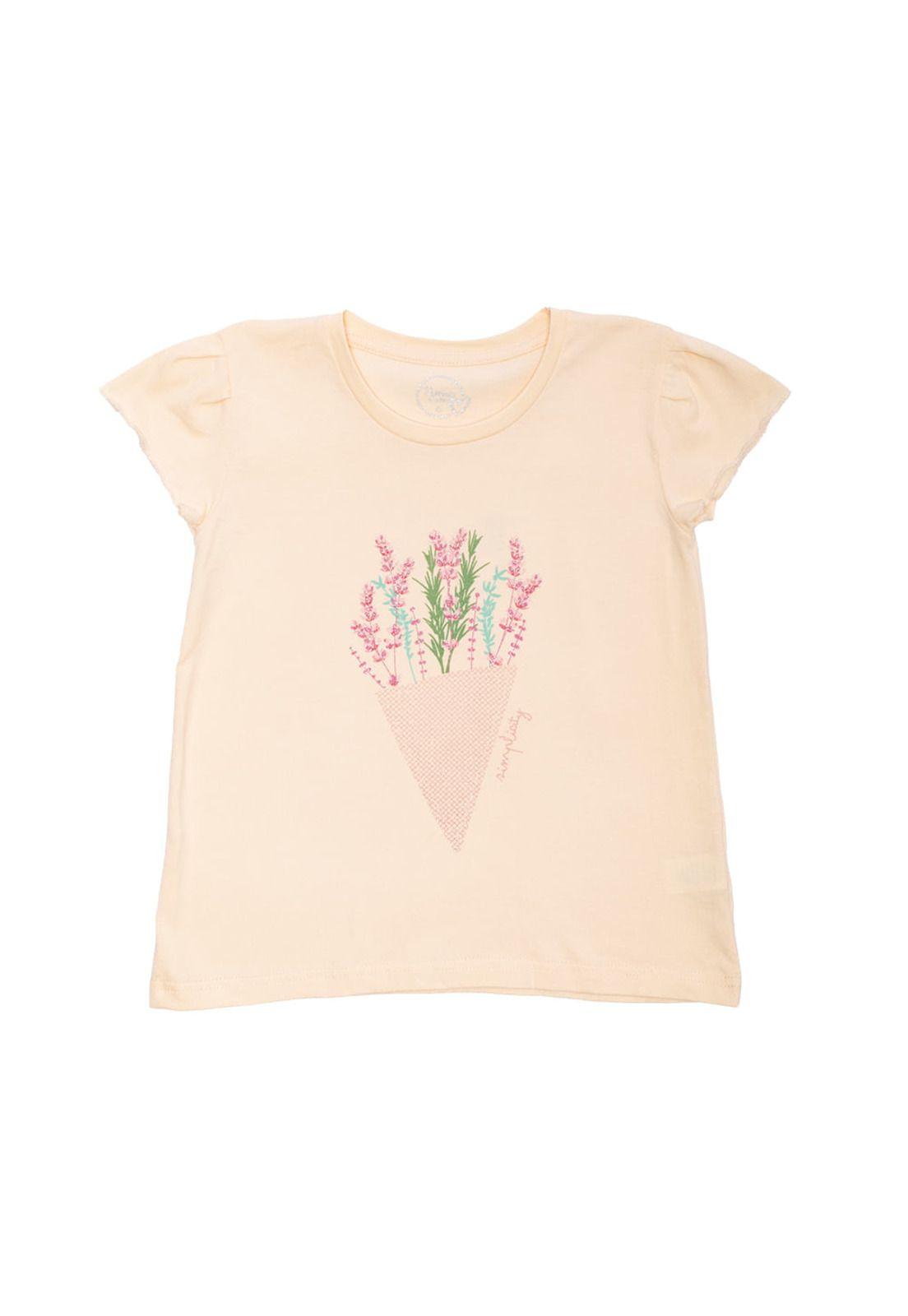 Polera Manga Corta Niña Rosado Pillin-1