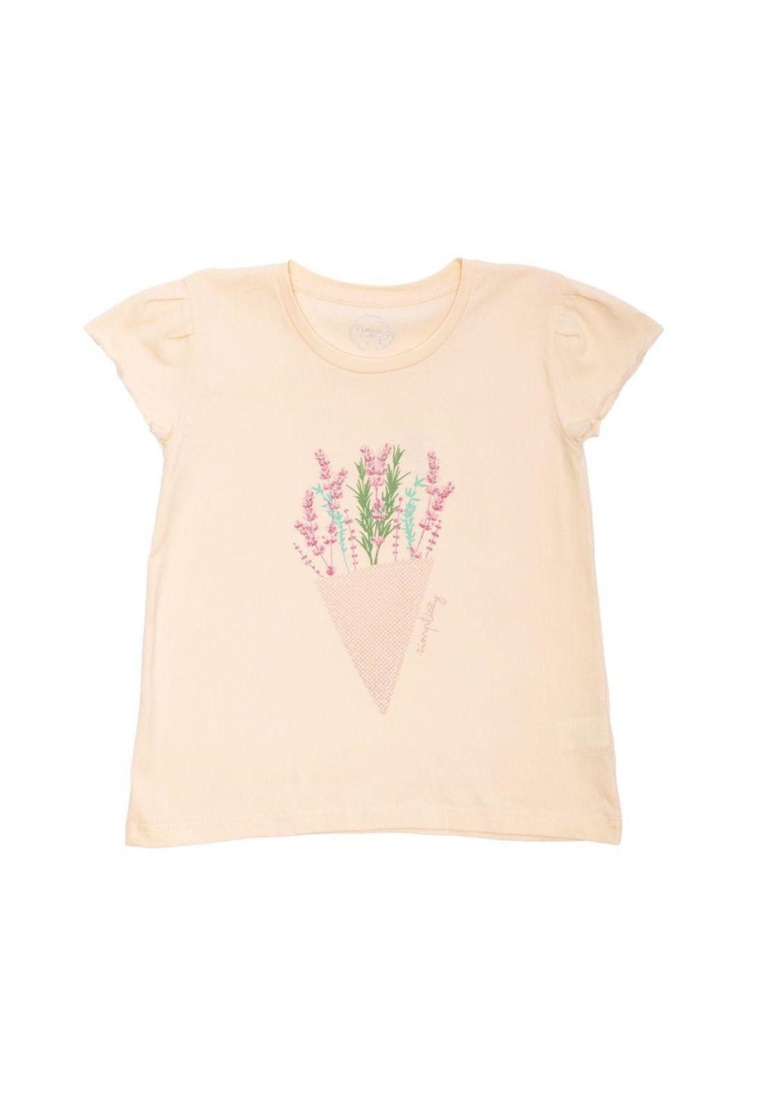 Polera Manga Corta Niña Rosado Pillin-0