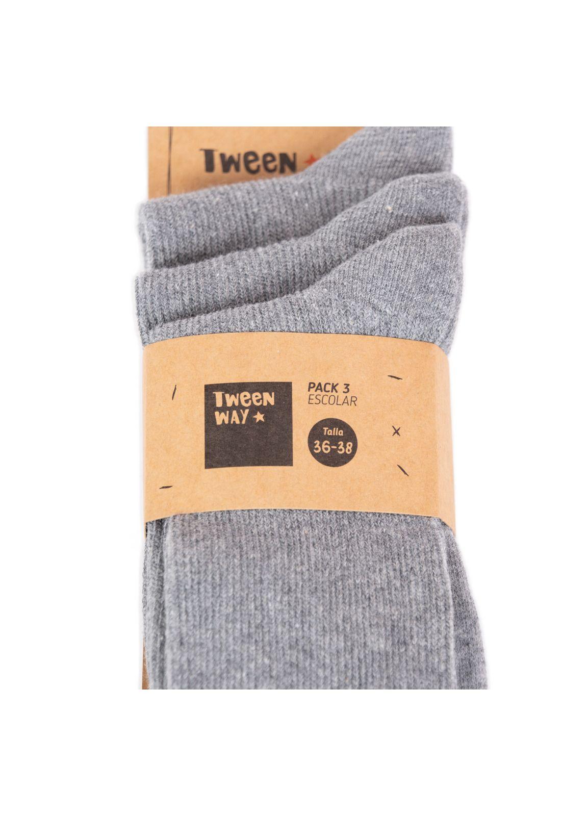 Calcetines Escolar Pillin (TAB102-25GRI)-1