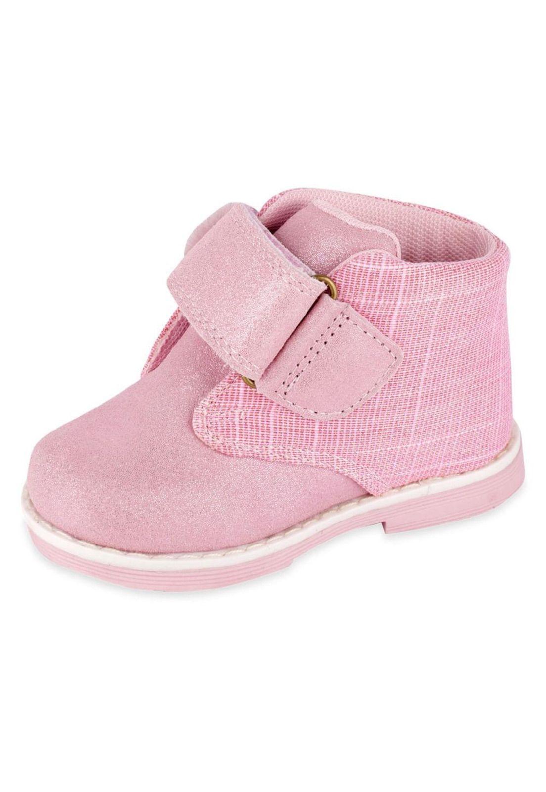 Zapato Bebé Algodón Invierno Niña Rosado-0