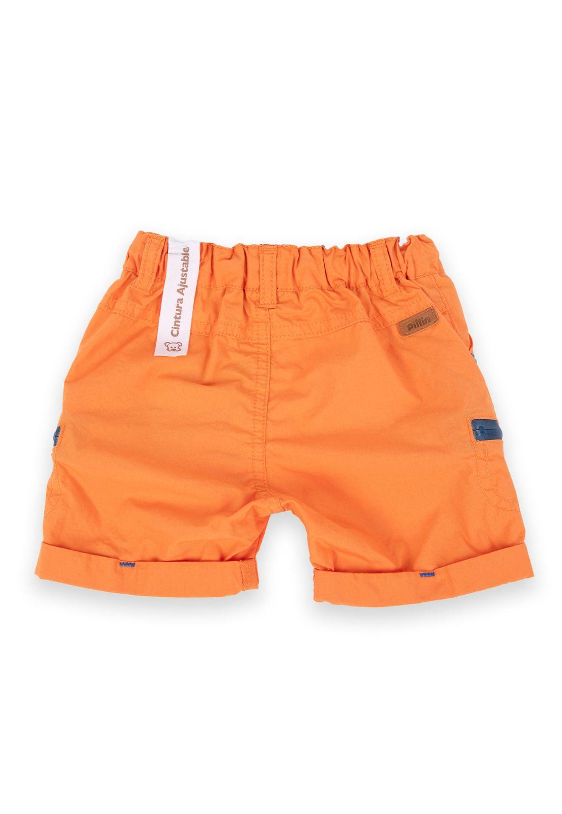 Bermuda Bebé Niño Naranja Pillin (PVA822-24NAR)-2