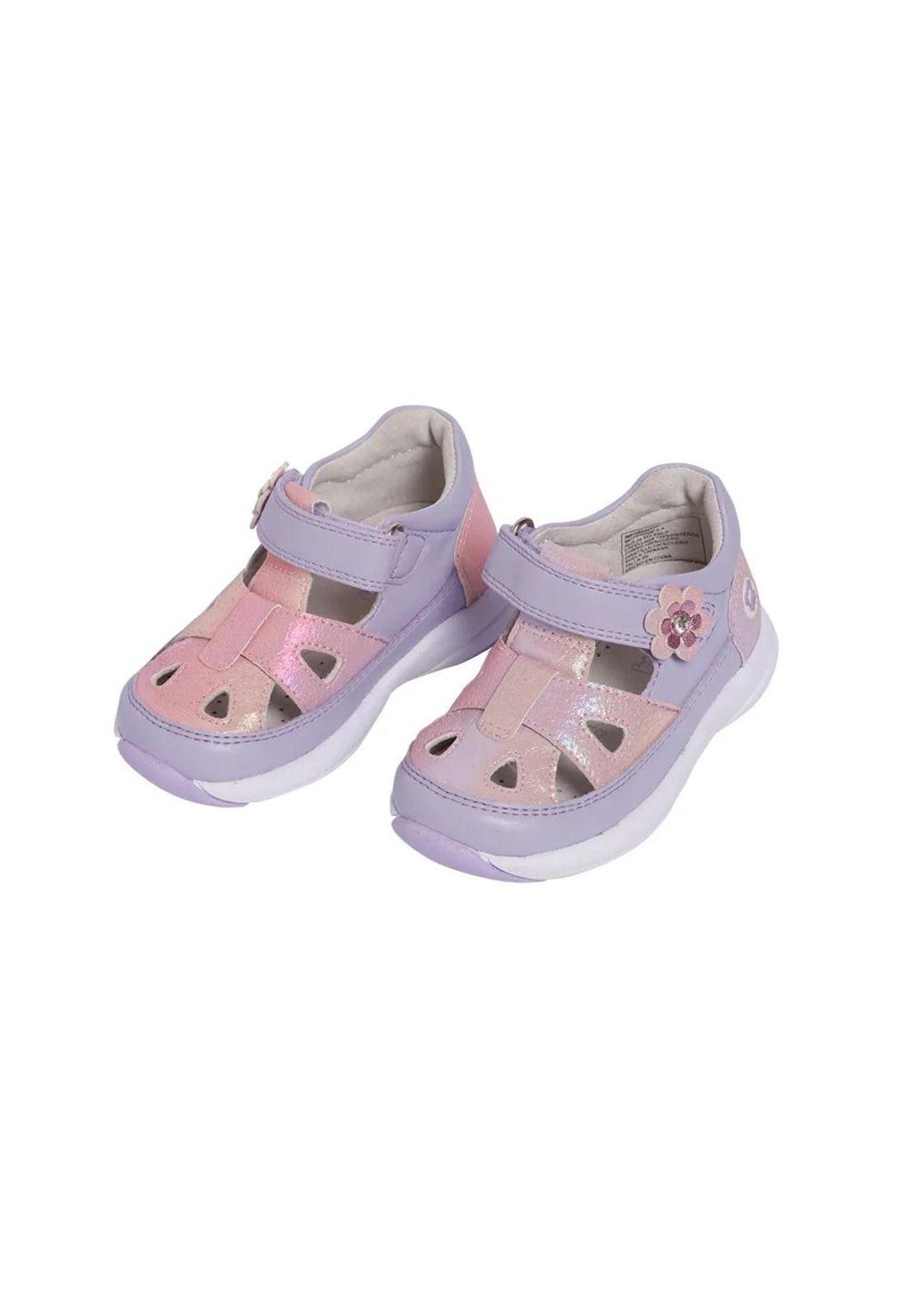 Sandalia Bebe Niña Morado Pillin-0