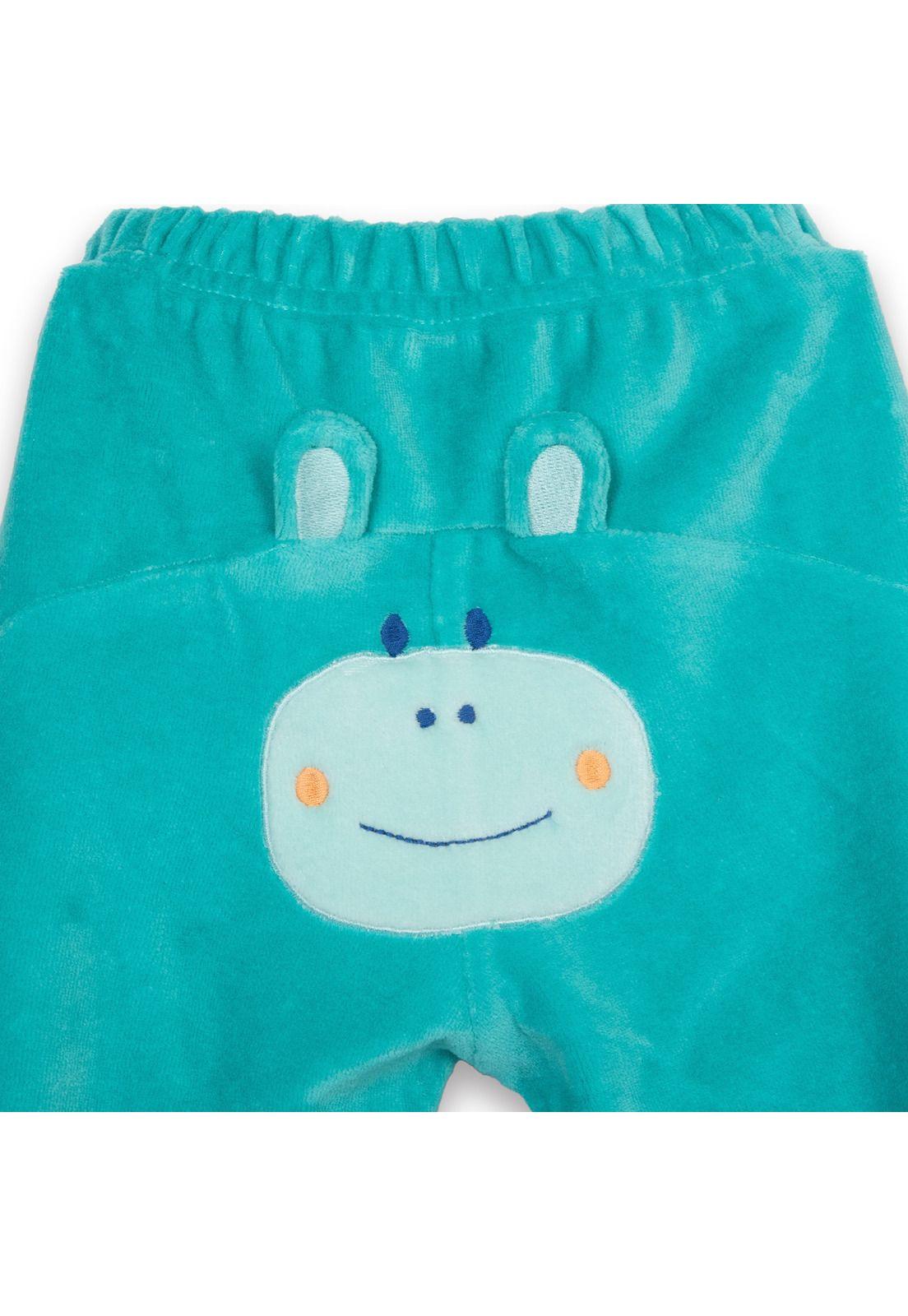 Conjunto Plush Recién Nacido Niño Bordado Hipopótamo Calipso Pillin-2