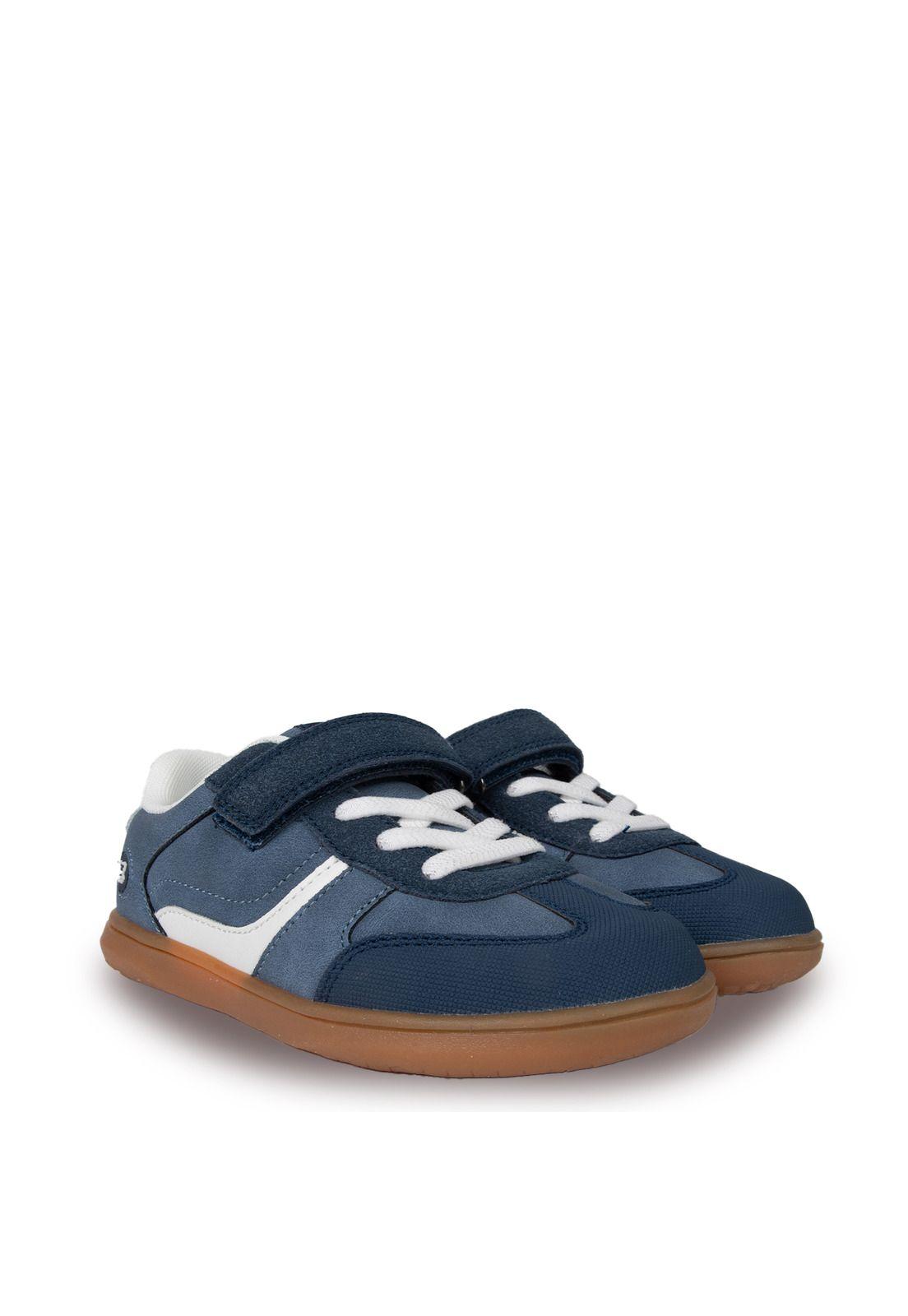 Zapatilla Bebé Niño Retro con Velcro Azul Pillin-0