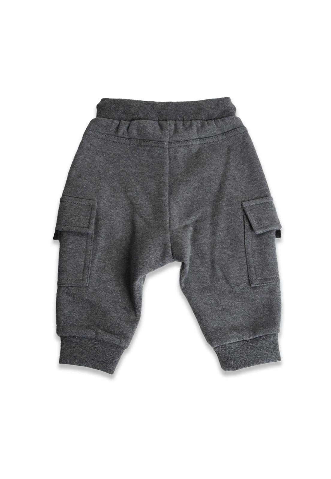 Pantalón de buzo Bebé Niño Gris oscuro Pillin-2