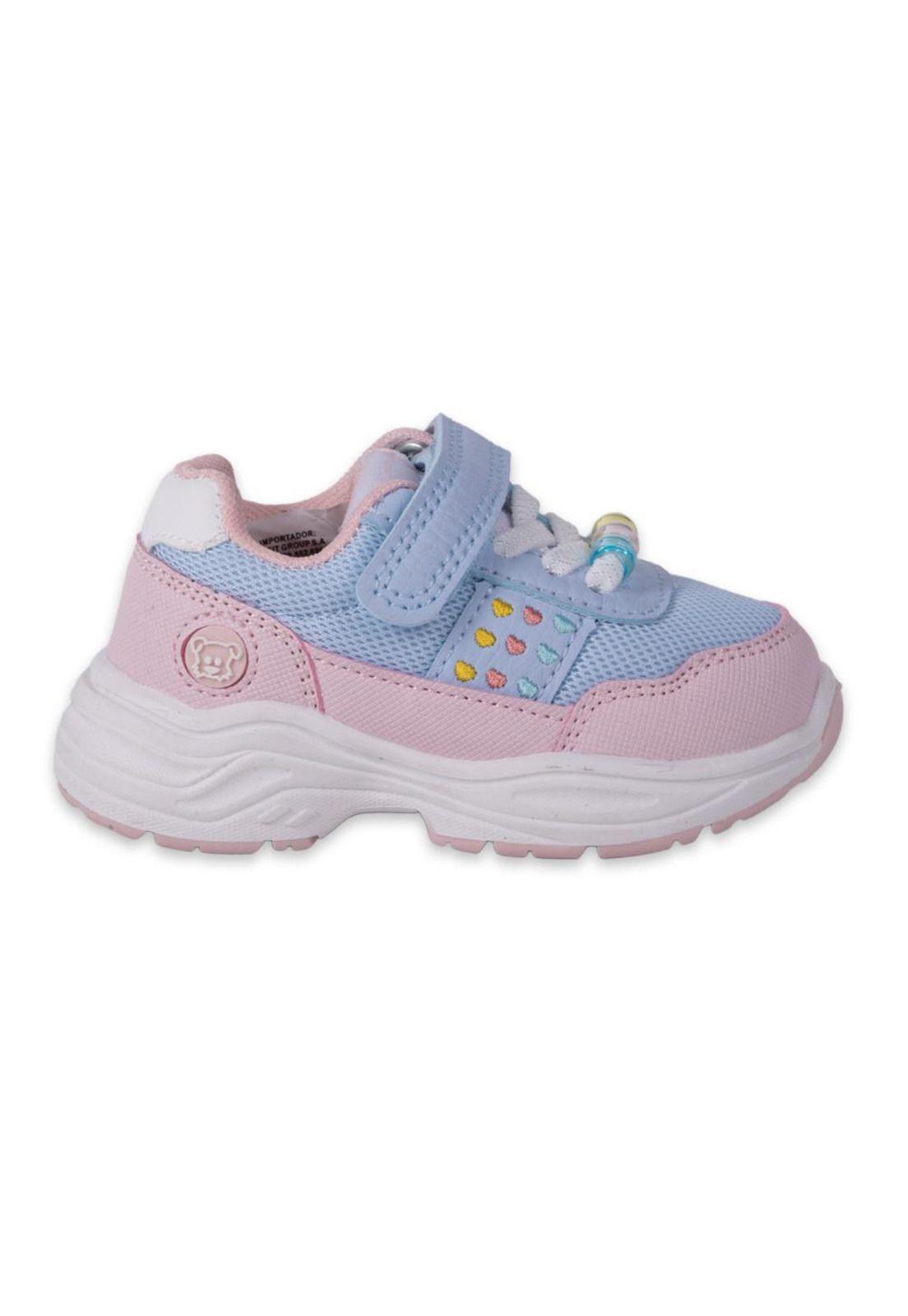 Zapatillas Urbana Bebe Niña Celeste Pillin-2