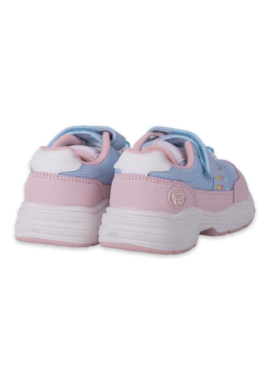 Zapatillas Urbana Bebe Niña Celeste Pillin-3