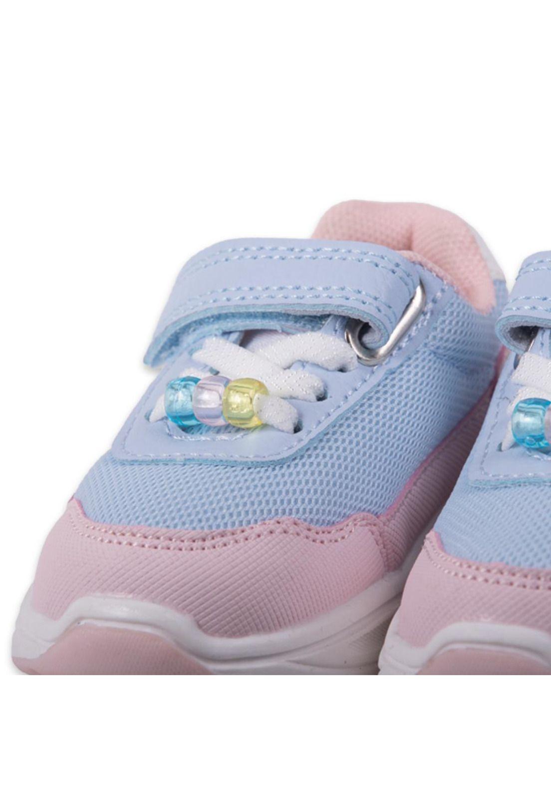 Zapatillas Urbana Bebe Niña Celeste Pillin-4