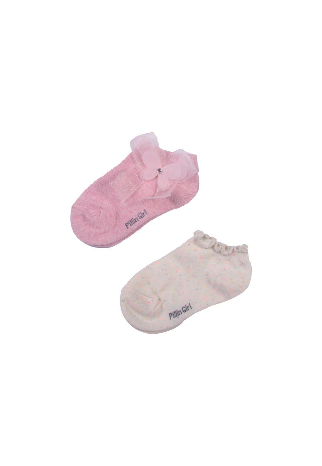 Set 2 Pzas Calcetín Niña Multicolor Pillín-1