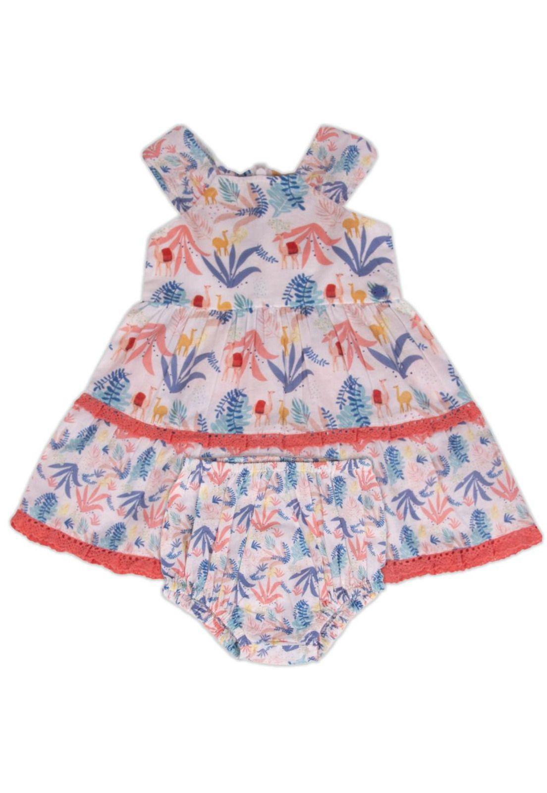 Vestido Bebe Niña Crudo Pillin-0