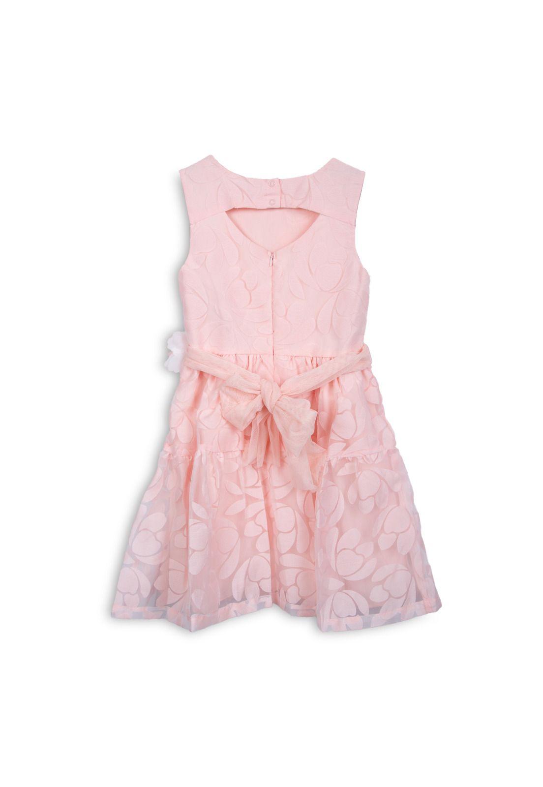 Vestido Niña Tul Diseño Floral Damasco Pillin-1