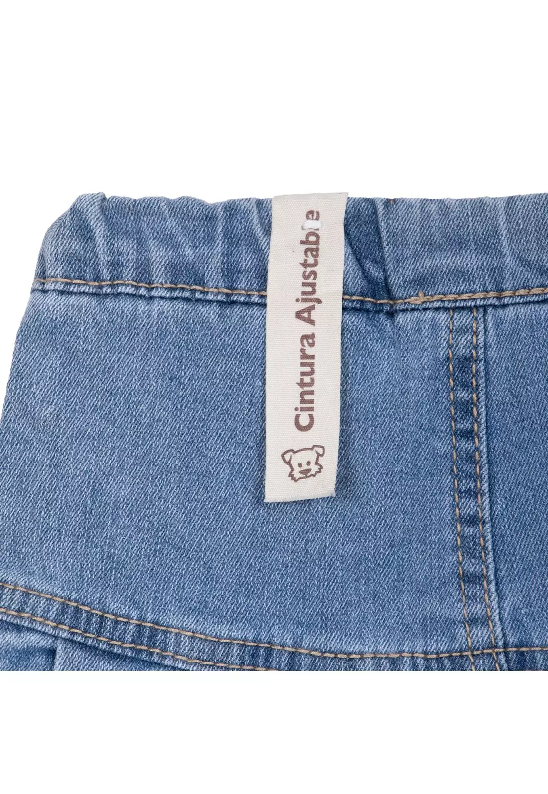 Short Falda Bebé Niña Denim Bolsillos Celeste Pillin-3