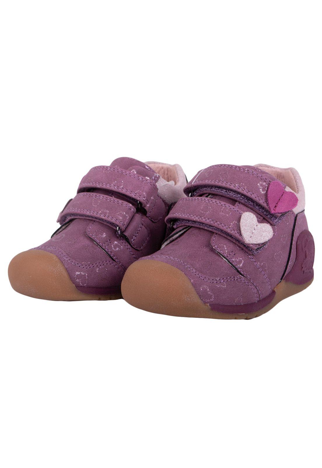 Zapato Clasico Bebe Niña Morado Pillin-0