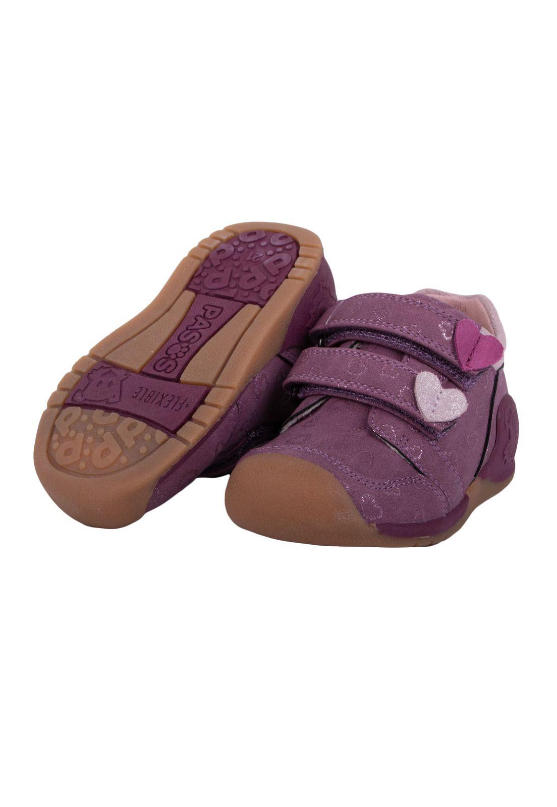 Zapato Clasico Bebe Niña Morado Pillin-1