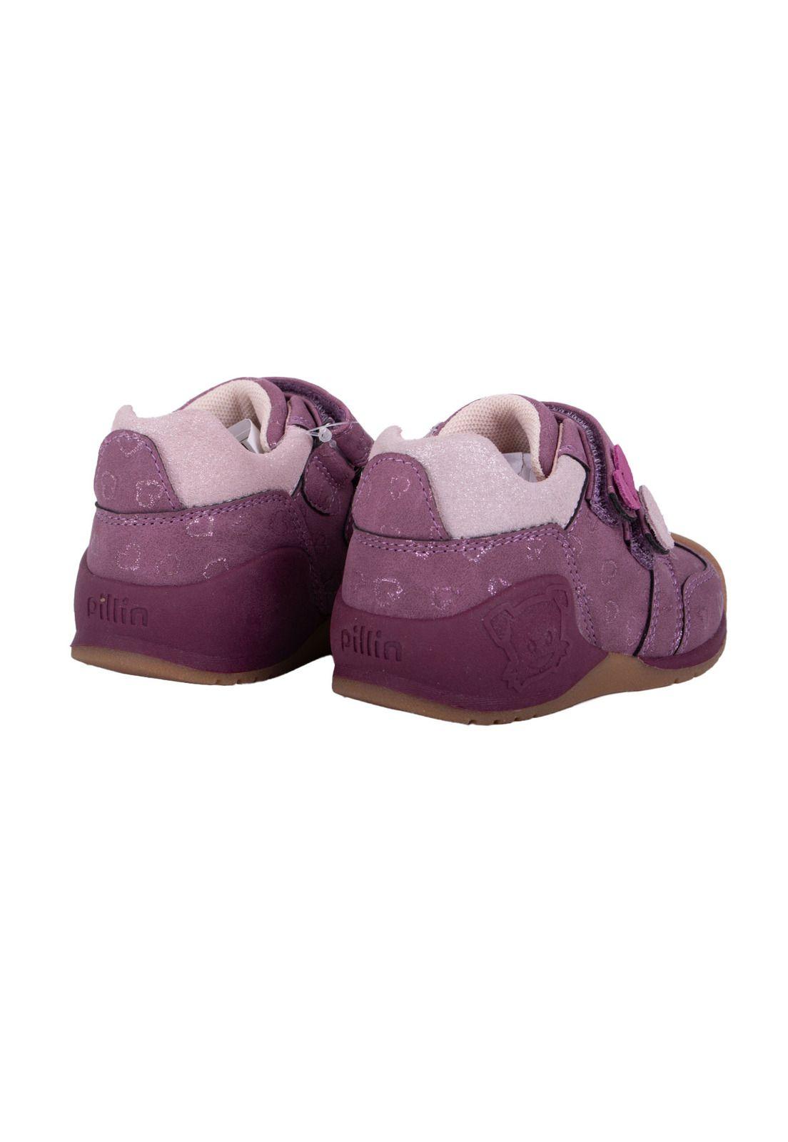Zapato Clasico Bebe Niña Morado Pillin-3