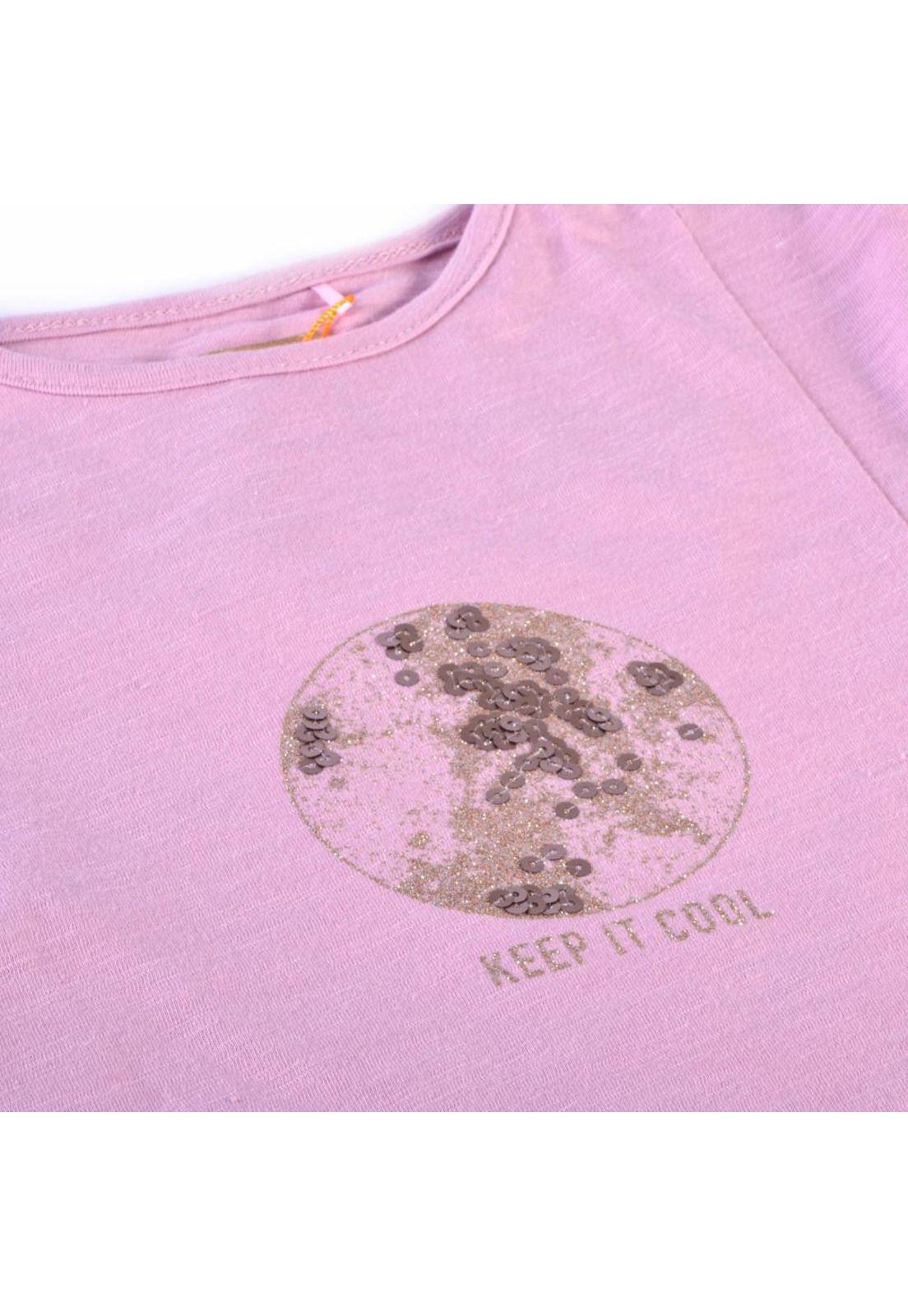 Polera Manga Larga Niña Palo rosa Pillin-2