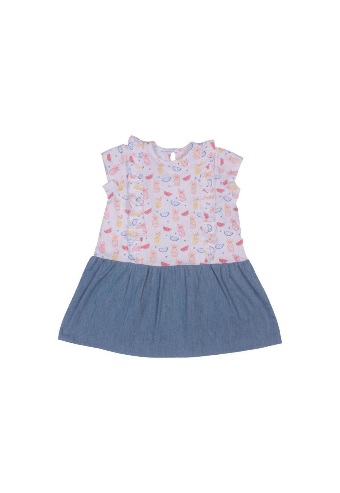 Vestido Bebe Niña Celeste Pillin-0
