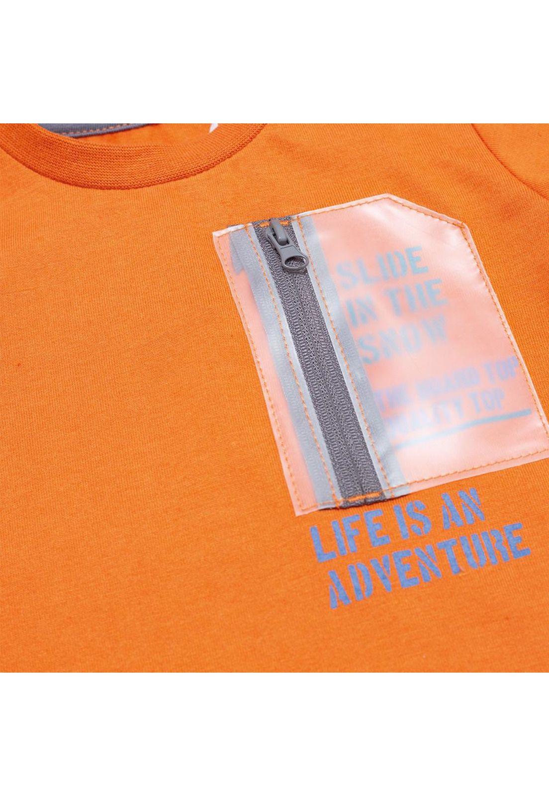 Polera Bebé Niño Manga Larga Ocre Pillin-2