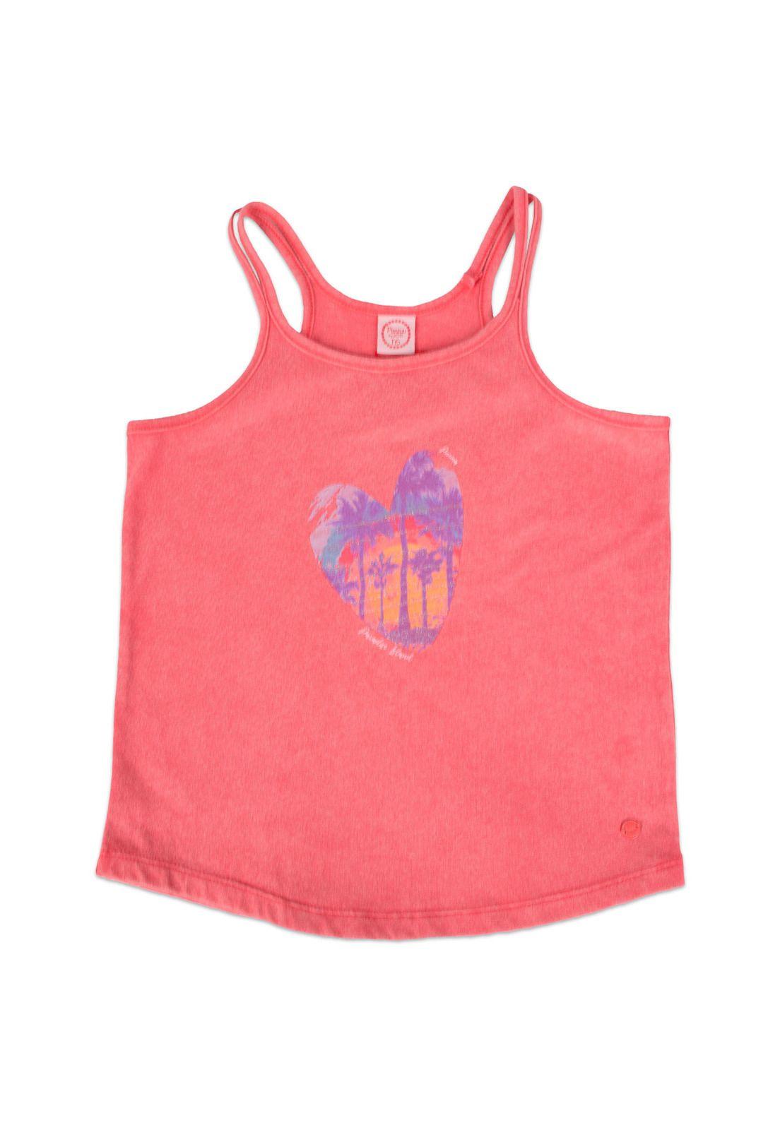 Polera Niña Rosa chicle Pillin-1