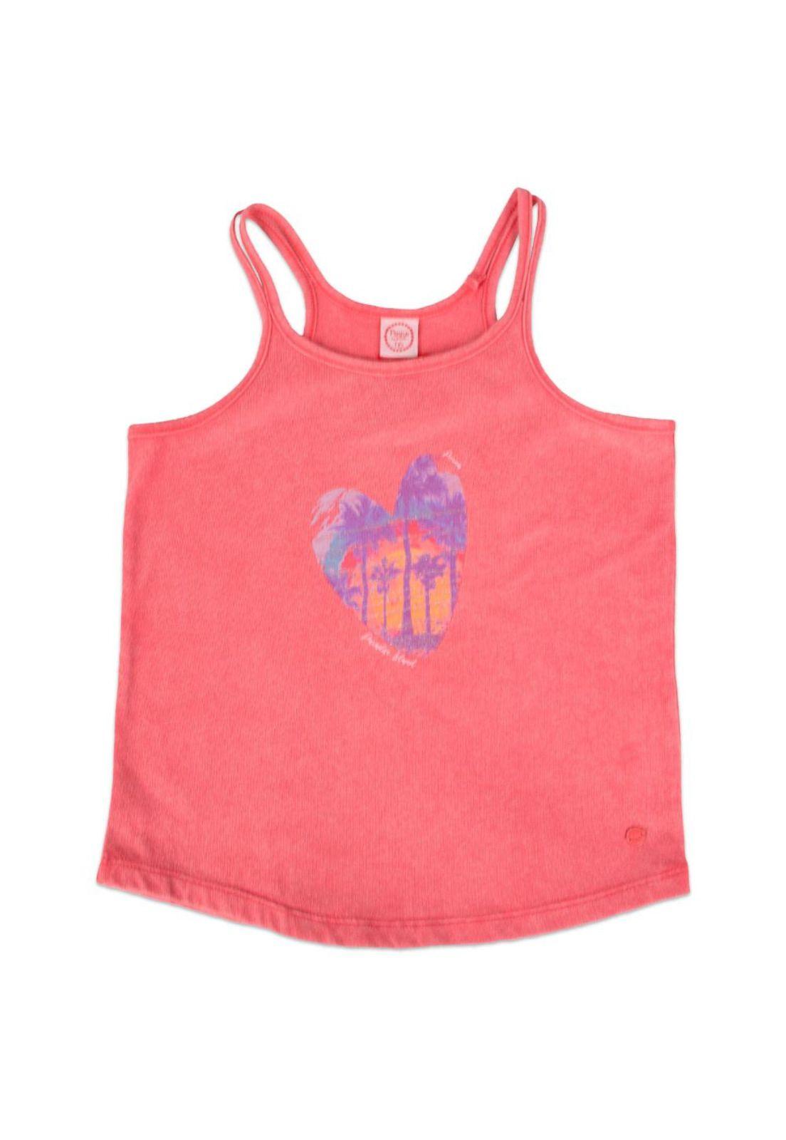 Polera Niña Rosa chicle Pillin-0