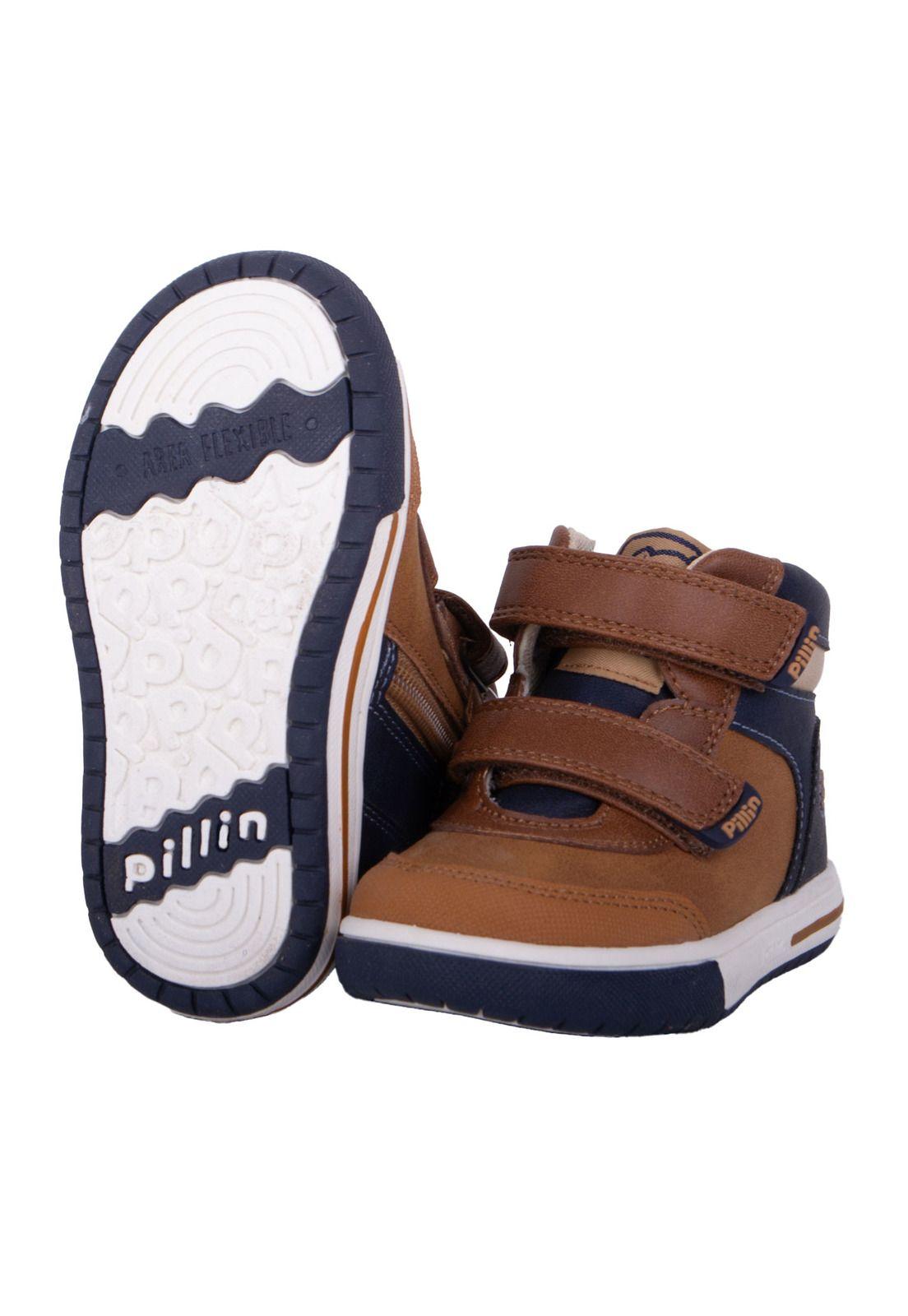 Zapatillas Bebe Niño Café Pillin-1
